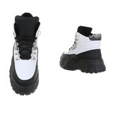 Fashion  zwart/witte boot Elsa._