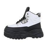 Fashion  zwart/witte boot Elsa._