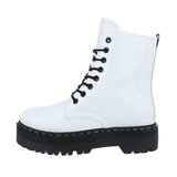 Witte hoge lak veterboot Hana._