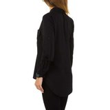 Casual zwarte hemdblouse._