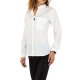 Casual witte hemdblouse._