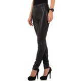 Trendy zwarte leather look broek._