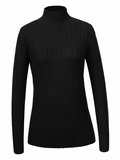 Zwarte basic pullover in maille._