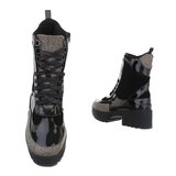 Hoge zwart/bruine veterboot Gael._