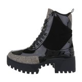 Hoge zwart/bruine veterboot Gael._