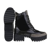 Hoge zwart/bruine veterboot Gael._