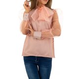 Trendy rose blouse met transparante rug._