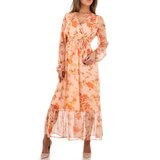 Trendy rose-mix  maxi jurk met bloemmotief._