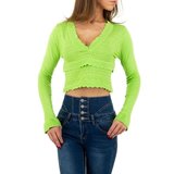 Trendy fluo groene top._