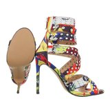 Gekleurde sandaal met strass Dana._