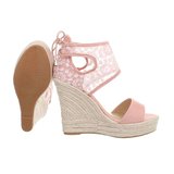 Zomerse rose wedge sandaal Celie._