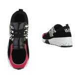 Zwarte/mix lage sneaker Debby._