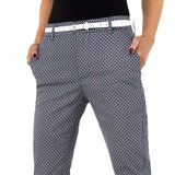 Classy licht blauwe chino broek met print._