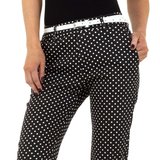 Classy zwart/witte chino broek met print._