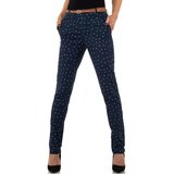 Classy donker blauwe chino broek met print._