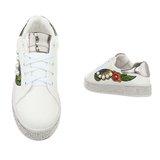 Witte lage sneaker Arlene._