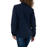 Casual donker blauwe longblouse._