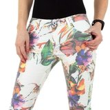 Fashion witte jeans floral._