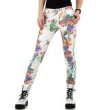 Fashion witte jeans floral._