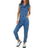 Mouwloze jumpsuit in bleu jeans.SOLD OUT_