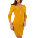 Mini robe jaune à strass._