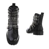 Zwarte croco print boot Davin._