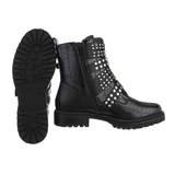 Zwarte croco print boot Davin._