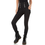 Skinny aanpassende zwarte hoge taille broek.SOLD OUT_