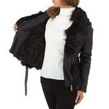 Stylish zwarte leatherlook jacket._