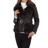 Stylish zwarte leatherlook jacket._