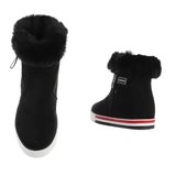 Hoge zwarte wintersneaker Charlotte._