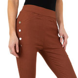 Stylish aanpassende camel hoge taille broek._