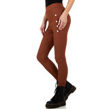 Stylish aanpassende camel hoge taille broek._