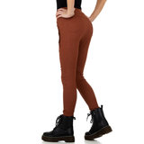 Stylish aanpassende camel hoge taille broek._