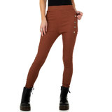 Stylish aanpassende camel hoge taille broek._