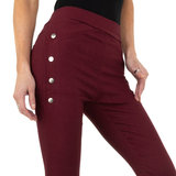 Stylish aanpassende bordeaux taille broek._