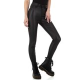 Classy zwarte leatherlook broek._