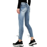 Fashion skinny jeans met veters._