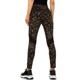 Fashion zwart-gouden legging._