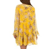 Petite robe jaune imprimée._