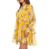 Petite robe jaune imprimée._