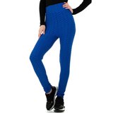 Sportieve blauwe legging met struktuur._