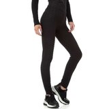 Sportieve zwarte legging met struktuur._