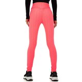 Sportieve koraal rode legging met struktuur._