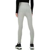 Sportieve grijze legging met struktuur._