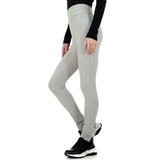 Sportieve grijze legging met struktuur._