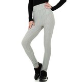 Sportieve grijze legging met struktuur._