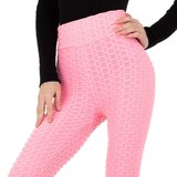 Sportieve rose legging met struktuur._