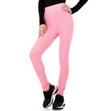 Sportieve rose legging met struktuur._