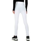 Sportieve witte legging met struktuur._